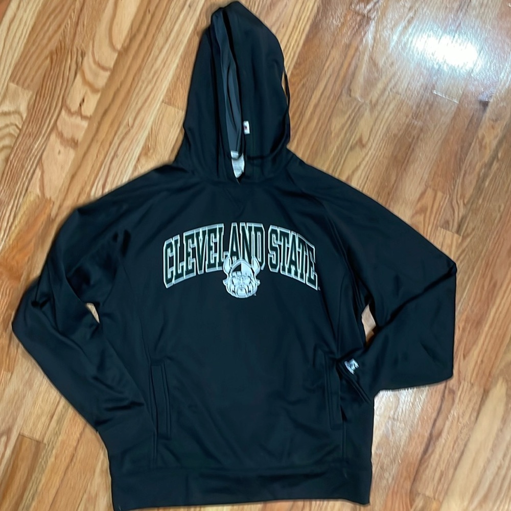 Cleveland State University Sweatshirt w hood. Pullover.